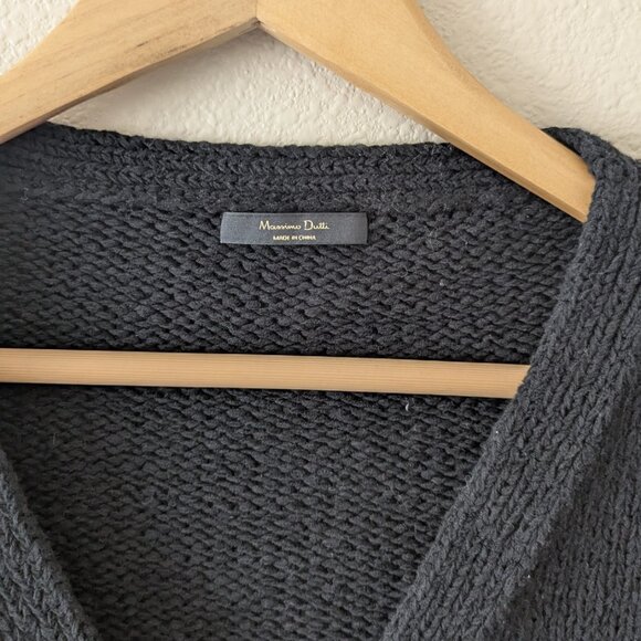 Massimo Dutti Knit Cardigan with Hook Fastenings - Picture 6 of 8